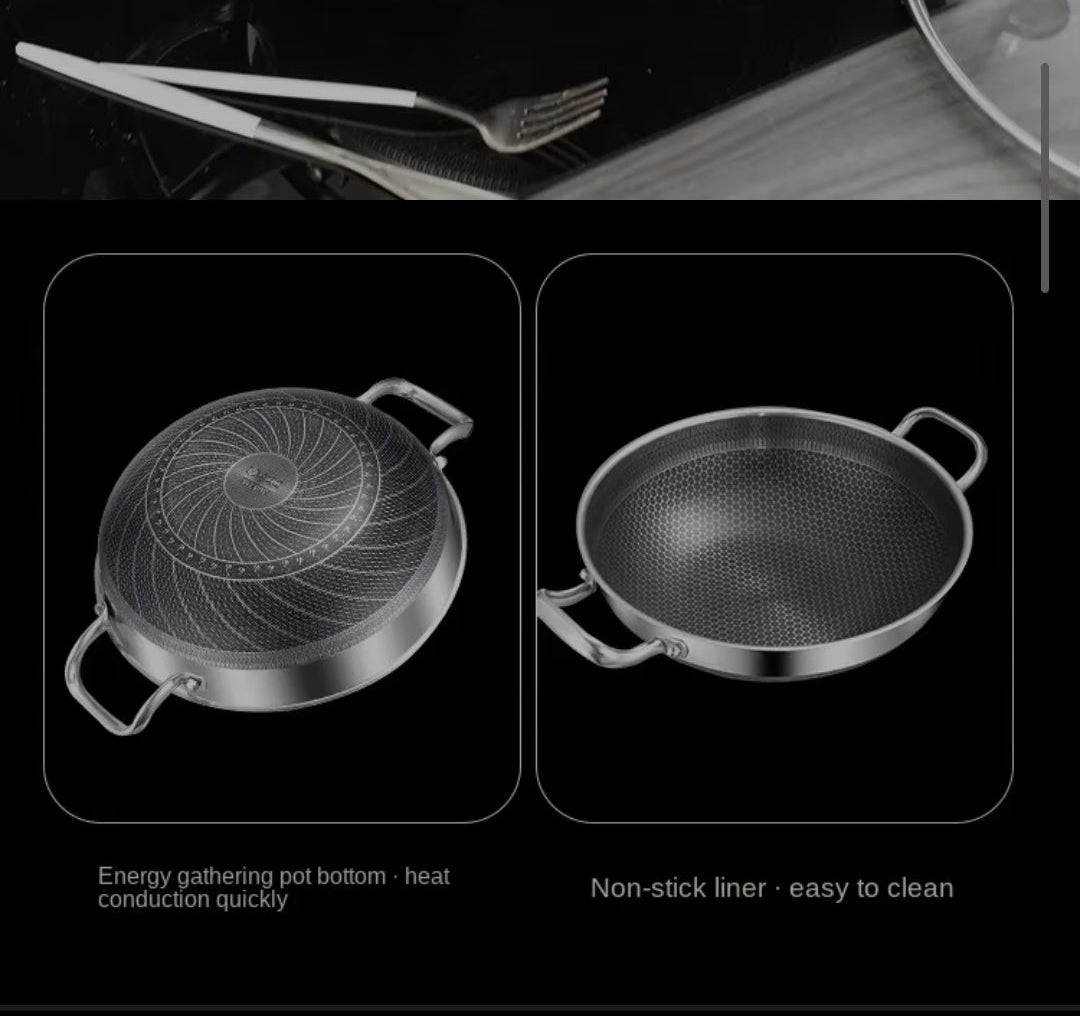 304 Stainless Steel Non-Stick Frying Pan / Soup Pot (24cm / 28cm)