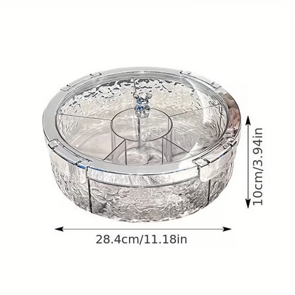 Premium Divided Acrylic Snack Box with Bear Handle - My Store