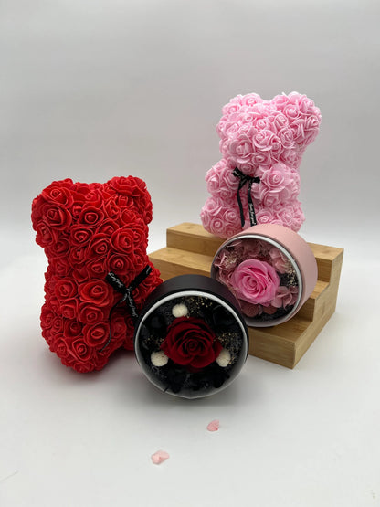 Rose Teddy Bear – Everlasting Love Gift