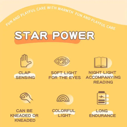 Cute Star Silicone Night Light Lamp