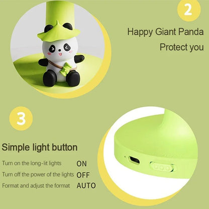 PoPo Panda Soft Silicone Bedside Lamp