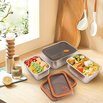Premium Stainless Steel Airtight Food Storage Containers – Set of 3 - My Store