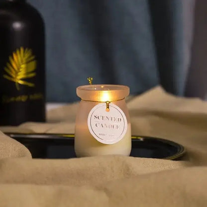 Custom Stress Relief White Tea Aroma Luxury Scented Candles Private Label Handmade Natural Candles With Wooden Cork