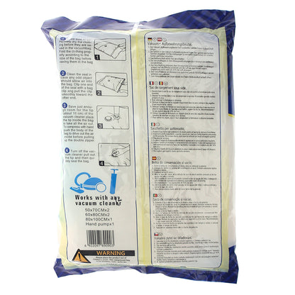 5-Pack Premium Vacuum Storage Bags with Electric Pump