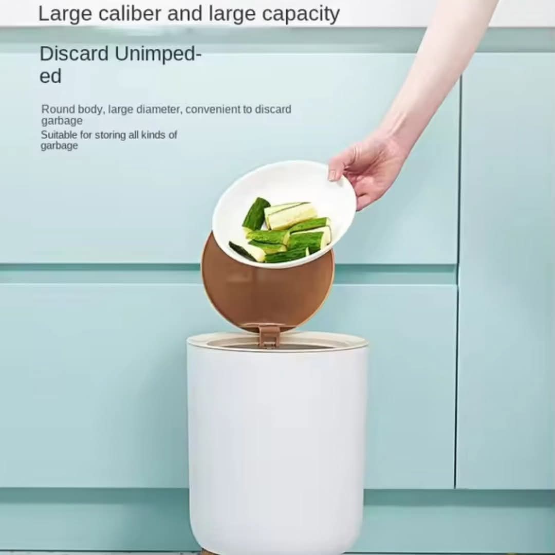 Indoor Trash Bin with Wooden Feet – 7L - My Store