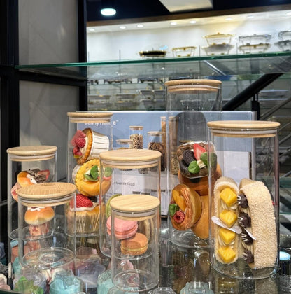 Danny Home™ 7-Piece Glass Storage Jar Set with Bamboo Lids