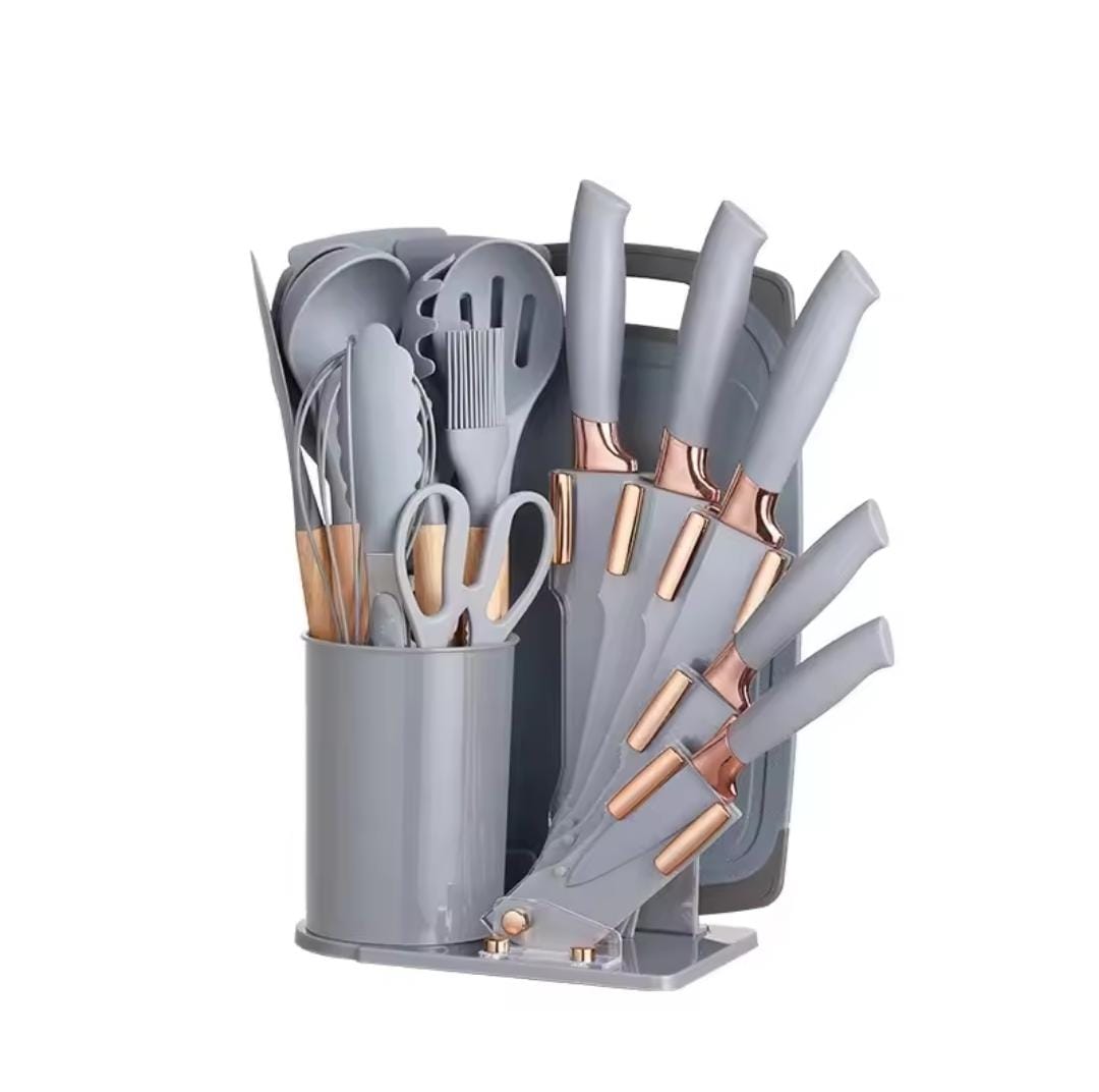 20-Piece Kitchen Utensils & Knife Set with Stand