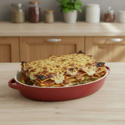 Danny Home "Oven Fresh" Premium Ceramic Oval Bakeware Dish (9-Inch) - My Store