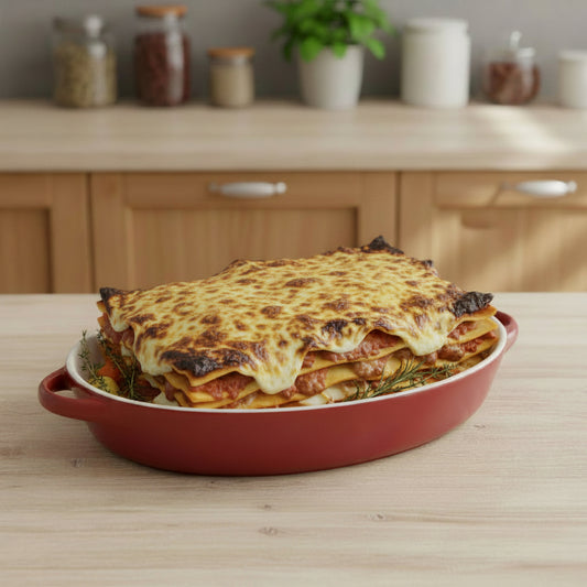 Danny Home "Oven Fresh" Premium Ceramic Oval Bakeware Dish (9-Inch) - My Store