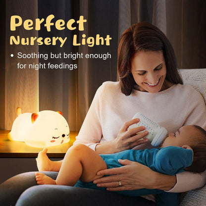 CAT Cartoon Night Light – Touch Control, USB Rechargeable