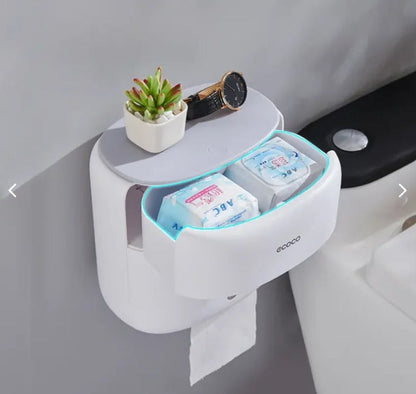 Ecoco Double-Layer Wall-Mounted Tissue & Storage Box - My Store