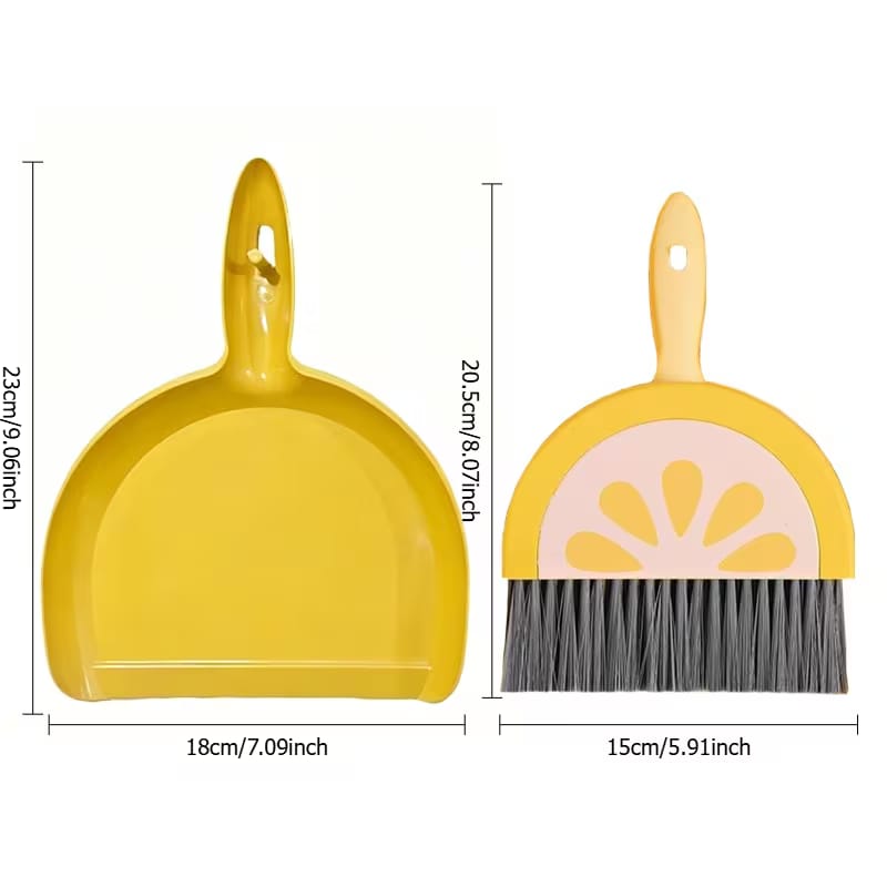 Fruit-Themed Desktop Mini Broom & Dustpan Set