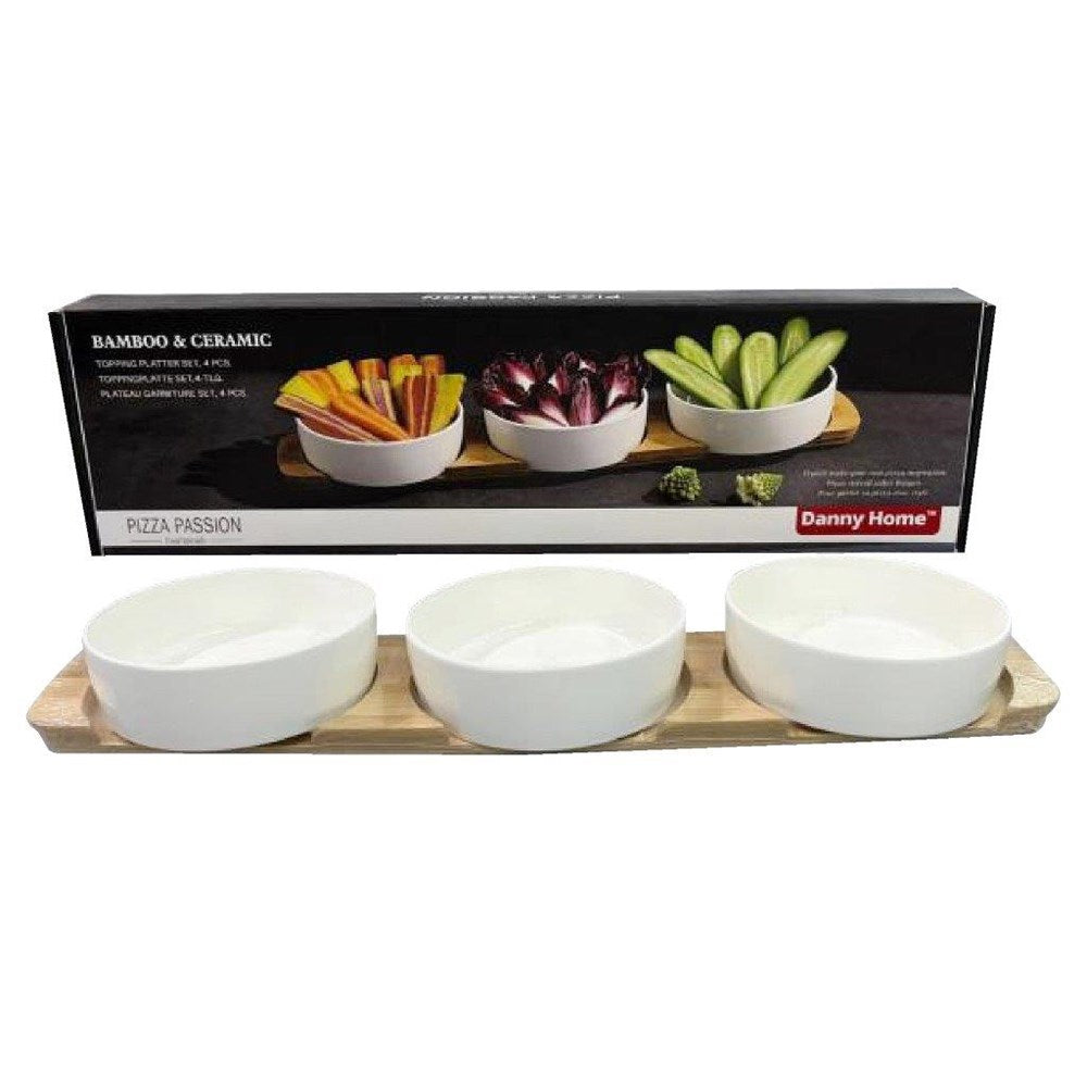 Danny Home Pizza Passion Topping Platter Set 4Pcs - My Store