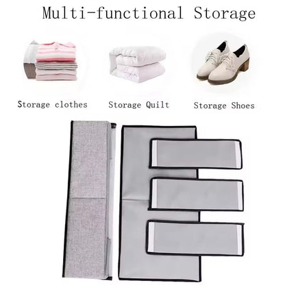 Multi-Functional Foldable Storage Organizer Box with Adjustable Dividers