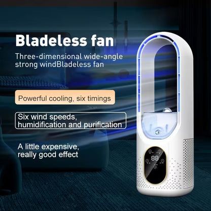 3-in-1 Bladeless Desktop Fan, Humidifier & Air Circulator