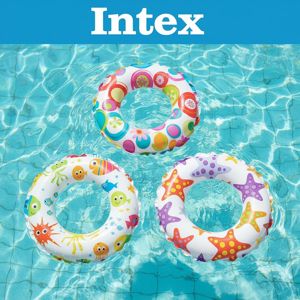 Intex 20" Lively Print Swim Ring (51cm)