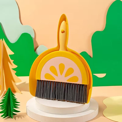 Fruit-Themed Desktop Mini Broom & Dustpan Set