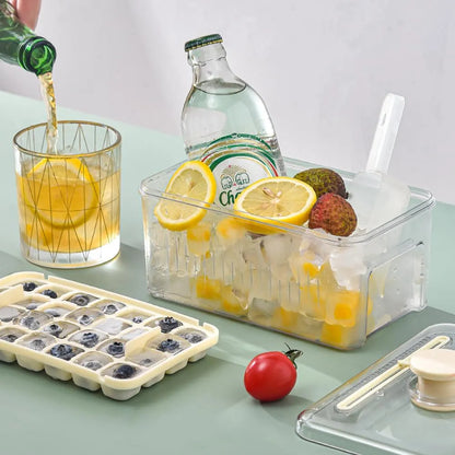 One-Click Smart Ice Cube Mold & Storage Box