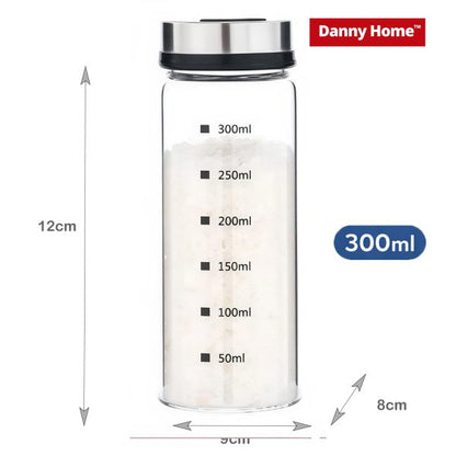 Danny Home™ 3-Piece Glass Spice Jar Set (150ml, 200ml & 300ml)