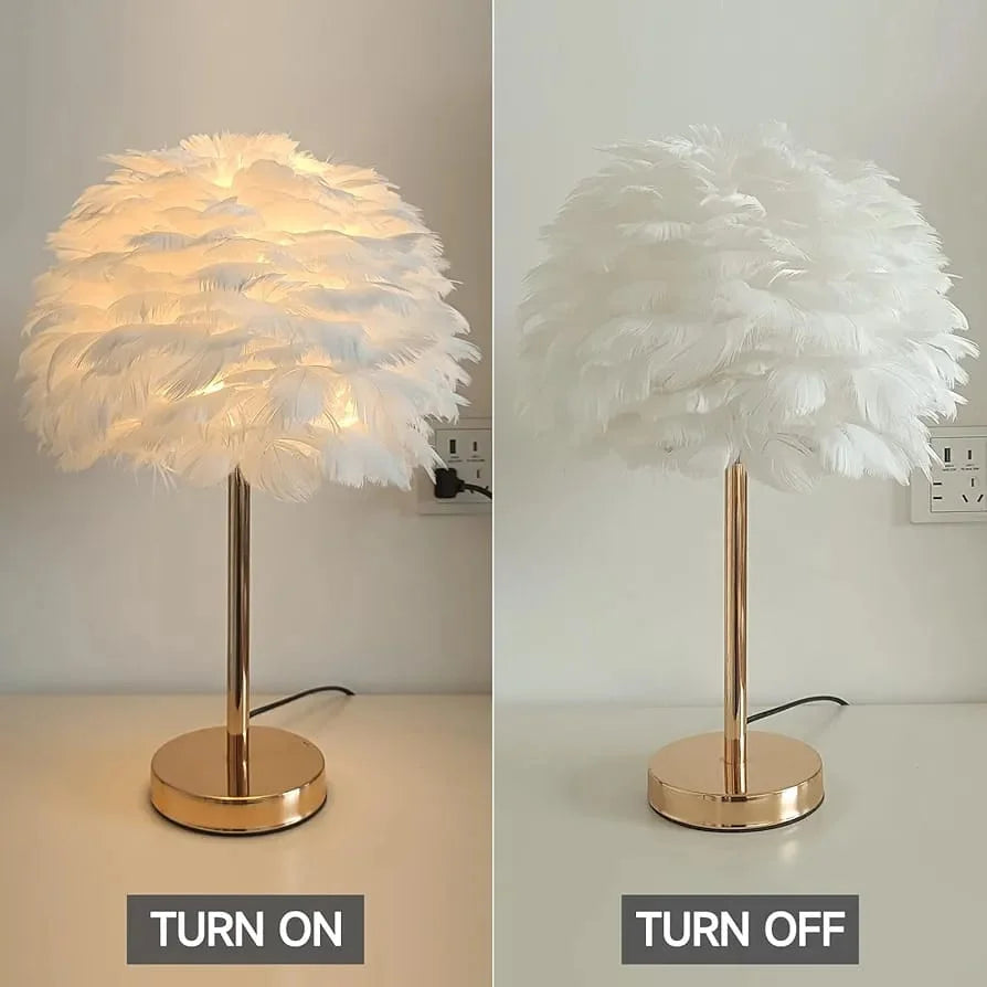 Feather Table Lamp – Elegant & Luxurious Ambient Lighting