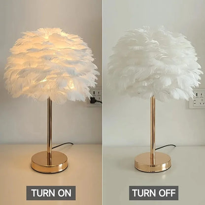 Feather Table Lamp – Elegant & Luxurious Ambient Lighting