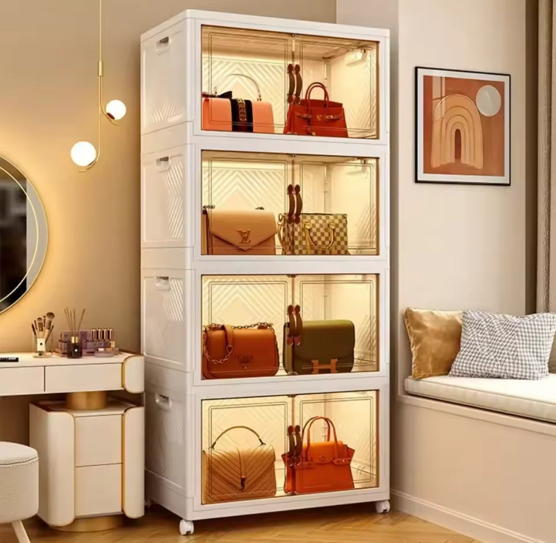 Heavy-Duty Foldable Storage Cabinet – Modular & Tool-Free Design