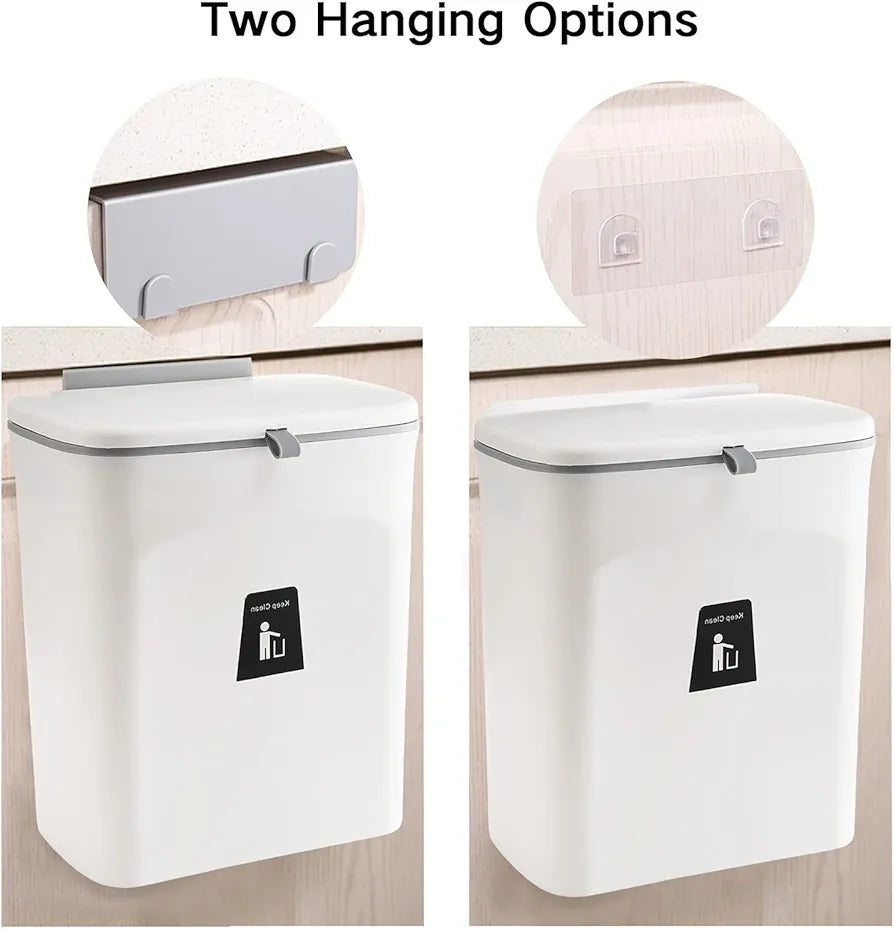 Wall-Mounted Hanging 9L Kitchen & Bathroom Bin - My Store
