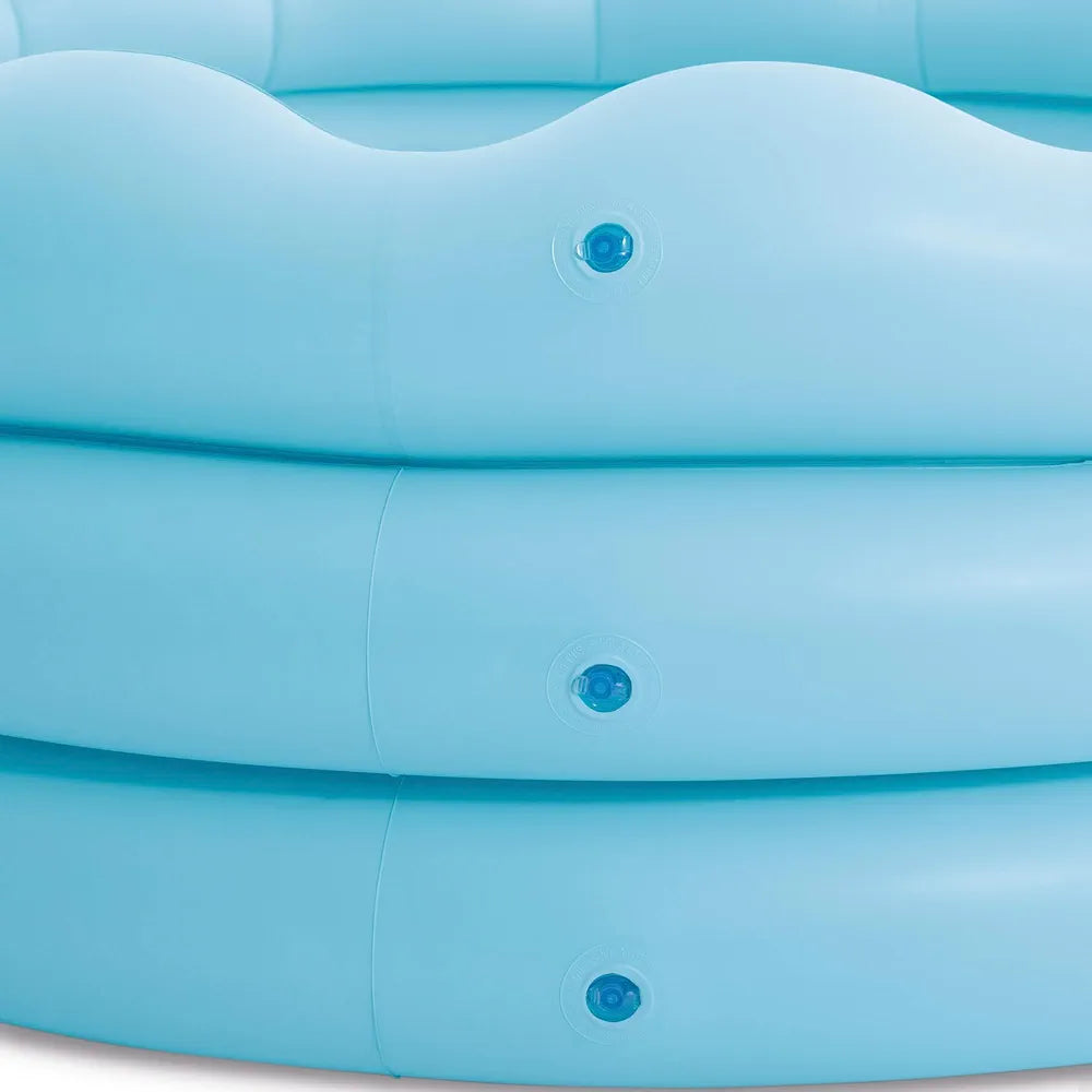 INTEX 66" x 18" Scalloped 3-Ring Inflatable Kids Swimming Pool