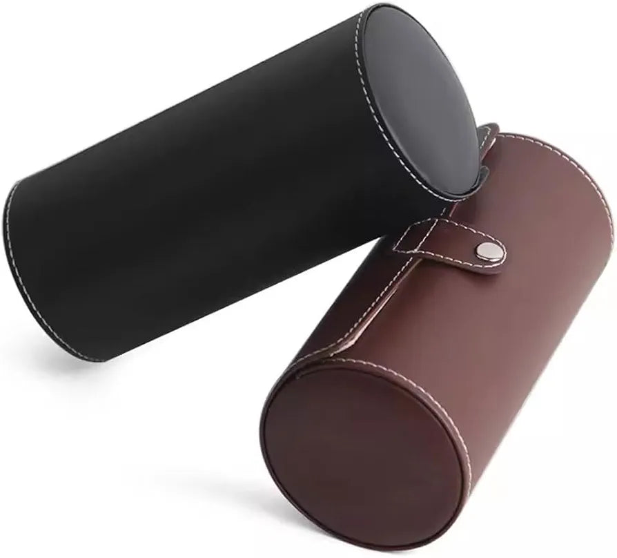 Luxury Travel Watch Roll | 3-Slot PU Leather Watch Pouch