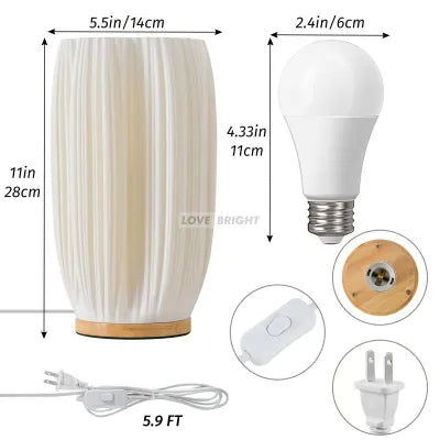 3D Printed LED Flower Vase Lamp | Minimalist Decorative Table Lamp