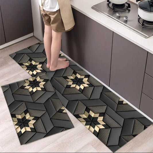 2-Piece Large Runner & Mat Set – Elegant Napa Leather Finish with Anti-Slip Base - My Store