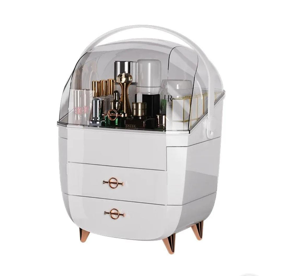 Vanity Cosmetics Storage Box – Dust-Proof Makeup Organizer