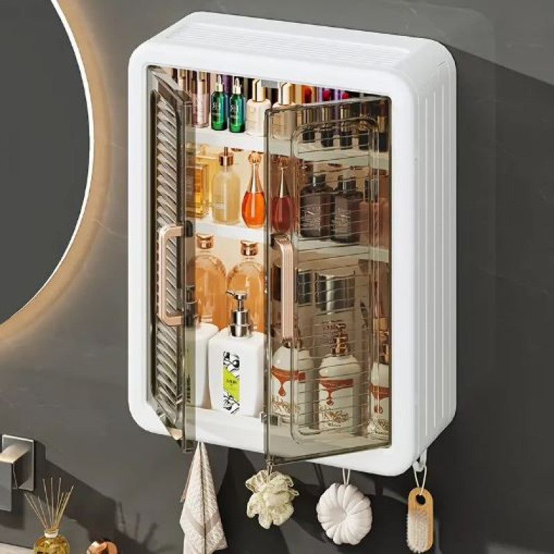 Bathroom Cabinet Punch-Free Wall-Mounted Storage Rack with Magnetic Suction - My Store