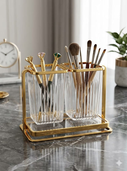 Dual-Compartment Cutlery & Organizer Stand