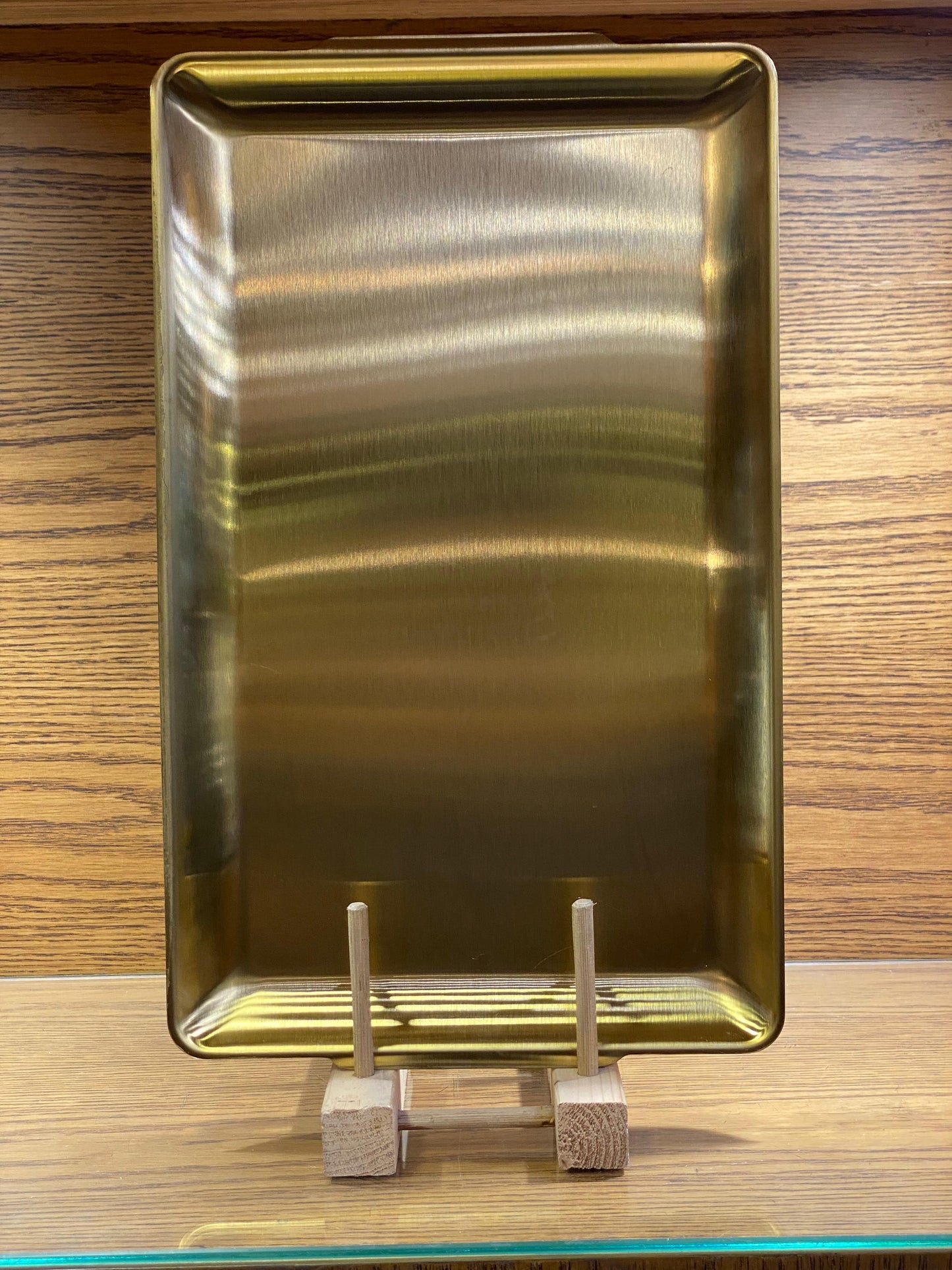 Golden Rectangle Serving Tray – Premium Stainless Steel - My Store