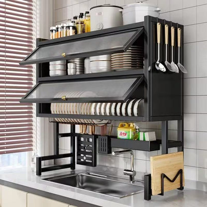 Premium Over-the-Sink Dish Drying Rack & Cabinet. - My Store