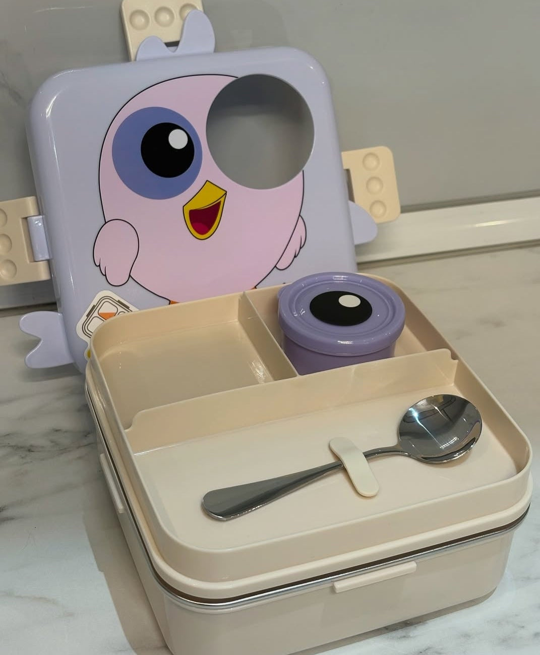 Super Chicken 3-Compartment Stainless Steel Lunch Box - My Store