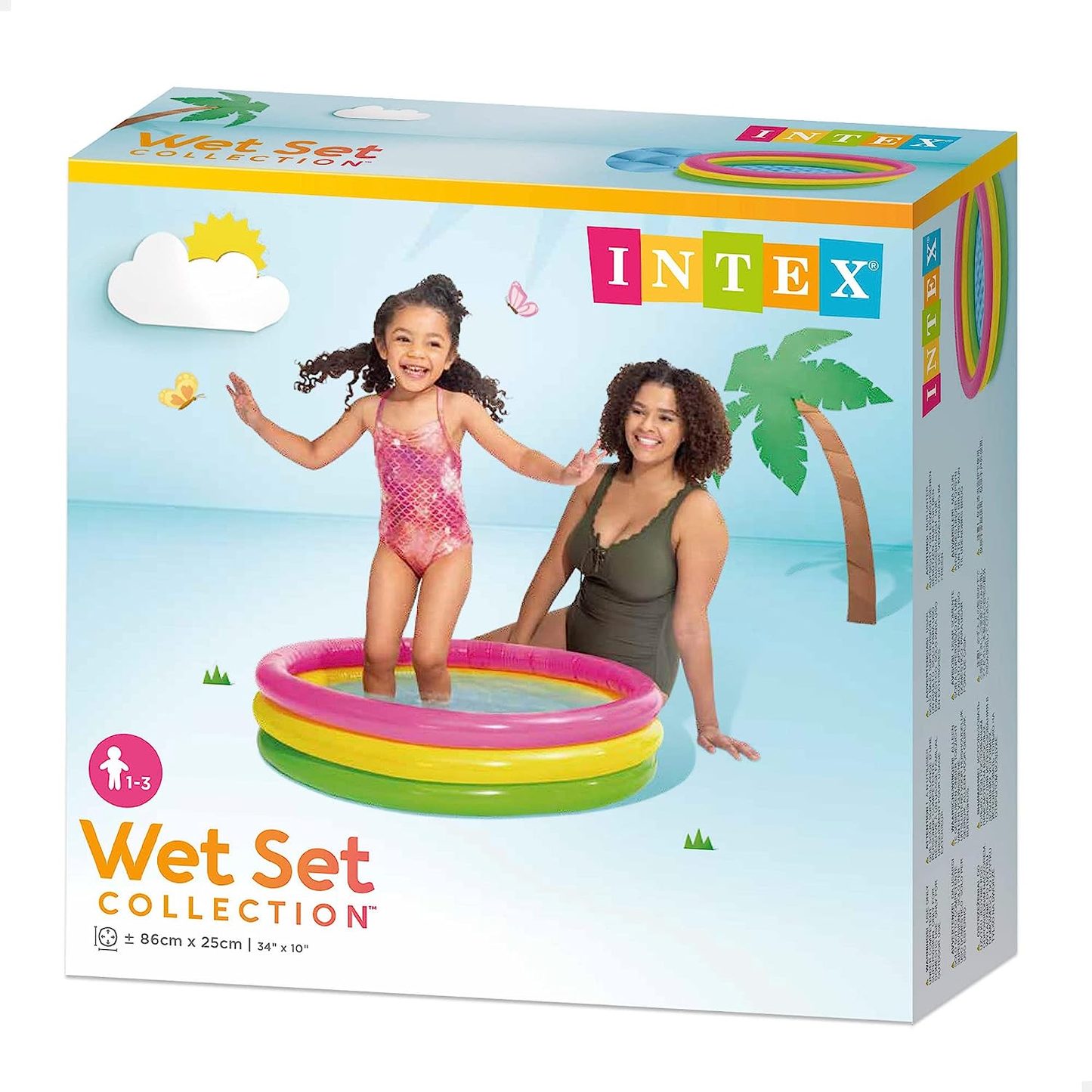 INTEX Sunset Glow 3-Ring Baby Pool