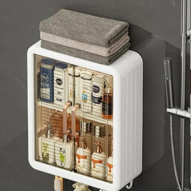 Bathroom Cabinet Punch-Free Wall-Mounted Storage Rack with Magnetic Suction - My Store
