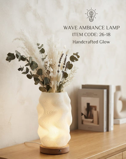 3D Printed LED Flower Vase Lamp | Minimalist Decorative Table Lamp