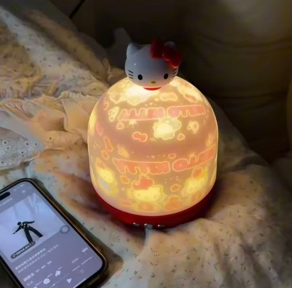 3D Cute Character Ambient Night Light & Galaxy Projector Lamp