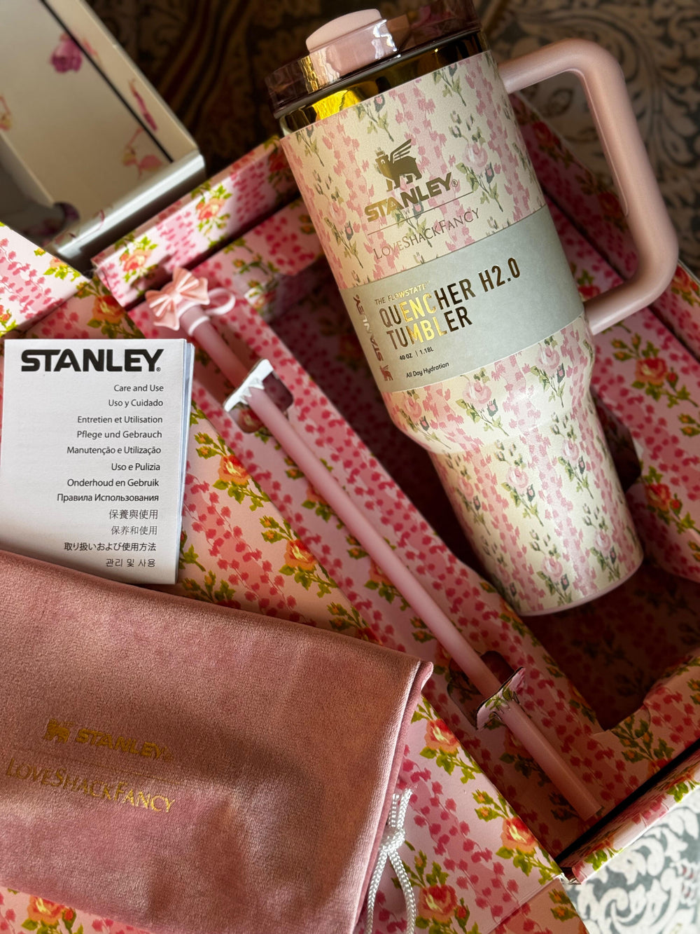 Stanley x LoveShackFancy Quencher H2.0 FlowState™ Tumbler – 40oz (Limited Edition) - My Store