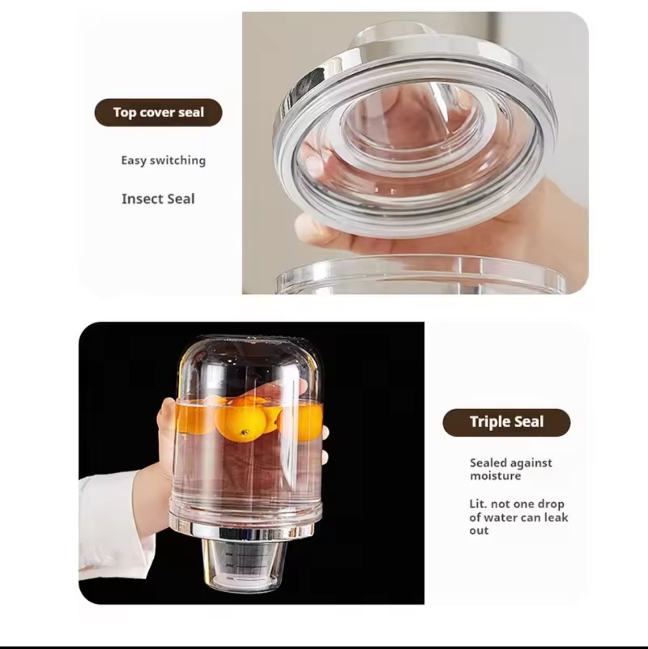 Premium Airtight Food Storage Canister with Measuring Cup Lid - My Store
