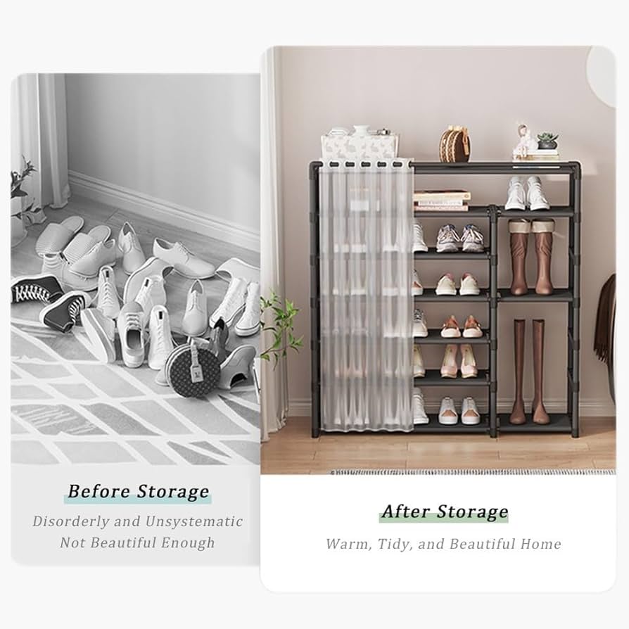 New Dustproof Shoe Rack with Curtain - My Store