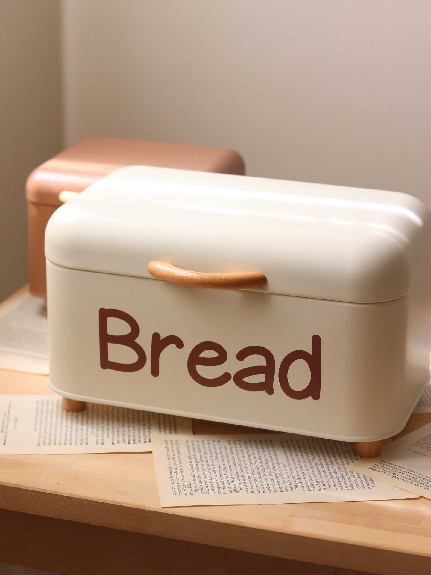 2-Piece Vintage Countertop Storage Set – Bread Box & Stock Organizer - My Store