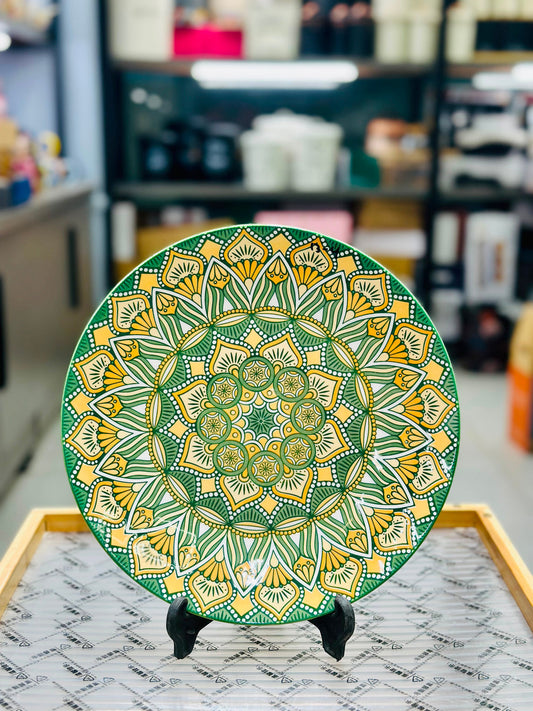 Turkish Retro Ceramic Dinner Plate – 10 Inch