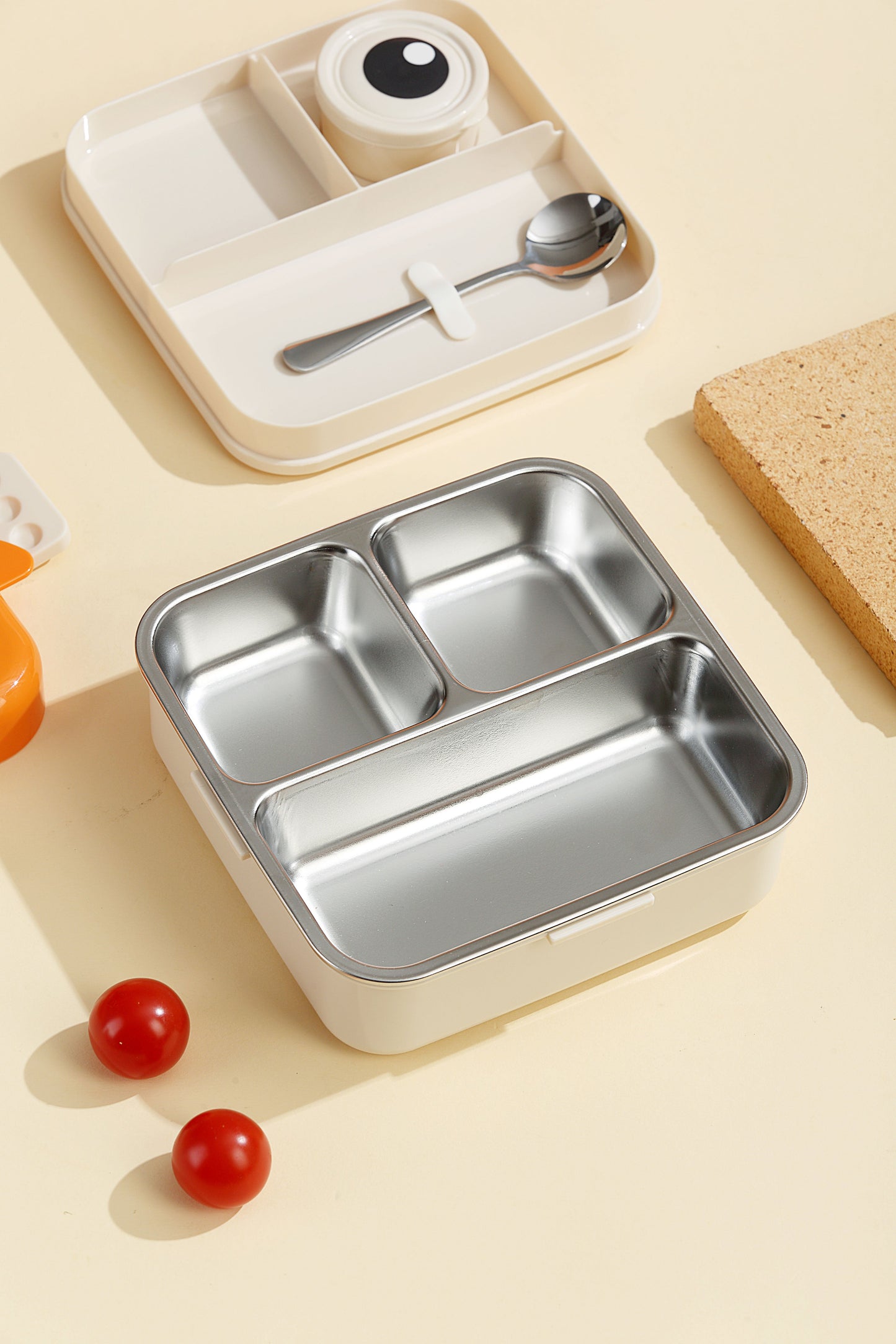 Super Chicken 3-Compartment Stainless Steel Lunch Box - My Store