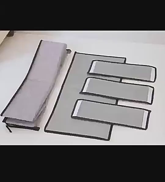Multi-Functional Foldable Storage Organizer Box with Adjustable Dividers
