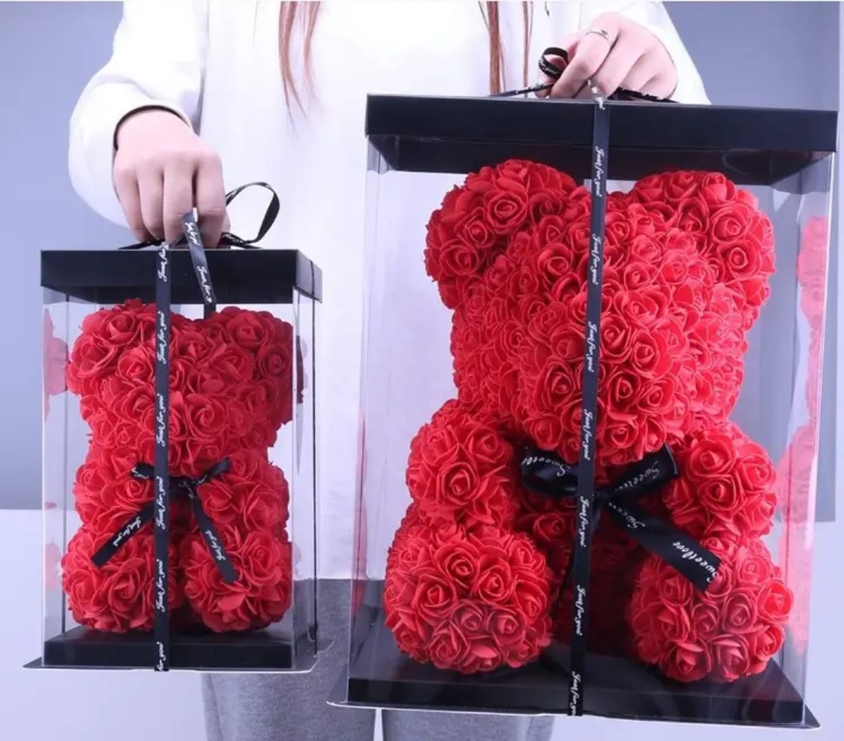 Rose Teddy Bear – Everlasting Love Gift