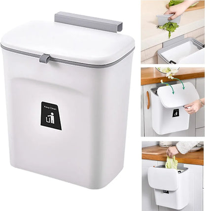 Wall-Mounted Hanging 9L Kitchen & Bathroom Bin - My Store